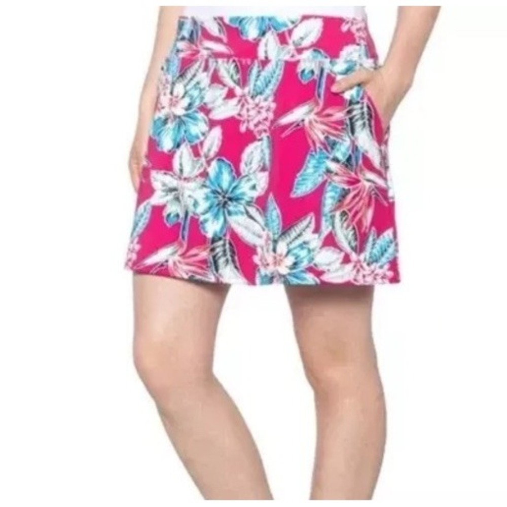Tommy Bahama Golf Skort Skirt W/Shorts Pickleball Floral Birds Of Paradise XS